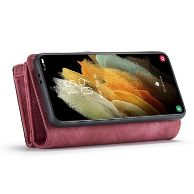 CaseMe Plånboksfodral Multi-Slot Samsung Galaxy S21 Plus Röd - Techhuset.se