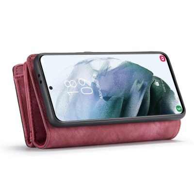 CaseMe Plånboksfodral Multi-Slot Samsung Galaxy S21 Ultra Röd - Techhuset.se