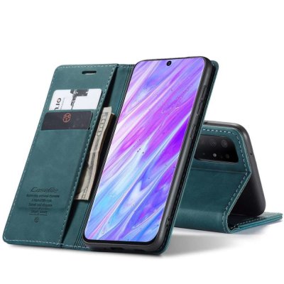CaseMe Retro Slim Plånboksfodral Samsung Galaxy S20 Ultra Blå