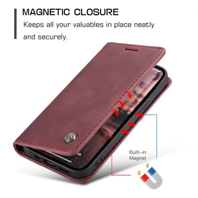 Köp CaseMe Slim Plånboksfodral iPhone 14 Plus Röd Onlie