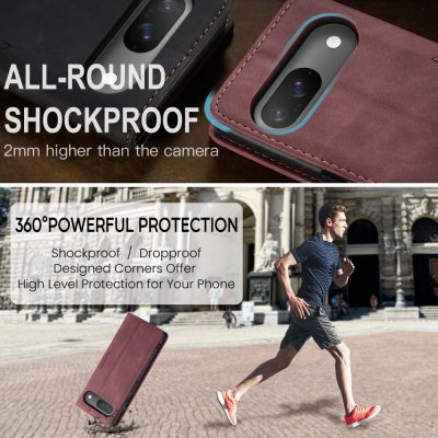 Slim Plånboksfodral Google Pixel 9 Pro Röd