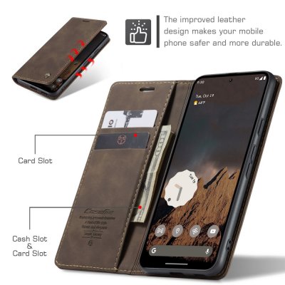 Slim Plånboksfodral Google Pixel 9a Brun