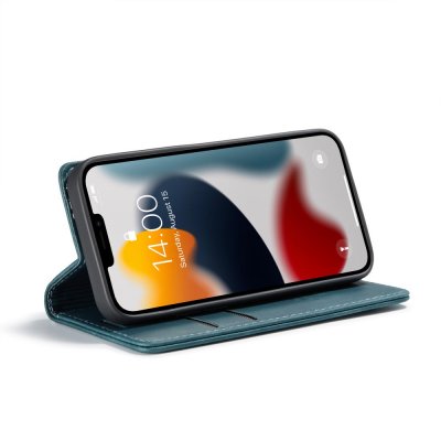 CaseMe Slim Plånboksfodral iPhone 13 Mini Blå - Techhuset.se