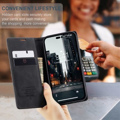 Köp CaseMe Slim Plånboksfodral iPhone 14 Pro Svart Online