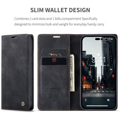 Köp CaseMe Slim Plånboksfodral iPhone 14 Pro Svart Online