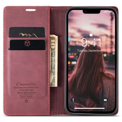 Köp CaseMe Slim Plånboksfodral iPhone 15 Pro Röd Online