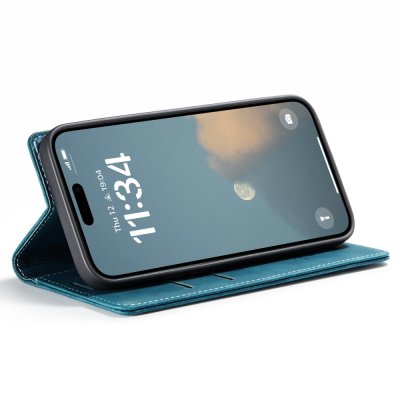 Slim Plånboksfodral iPhone 16 Plus Blå