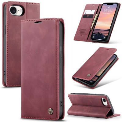 Stilrent rött iPhone 17e plånboksfodral CaseMe Slim
