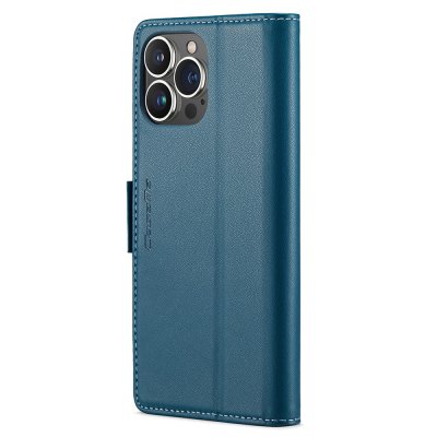 Köp CaseMe Slim Plånboksfodral RFID-skydd iPhone 15 Pro Blå Online
