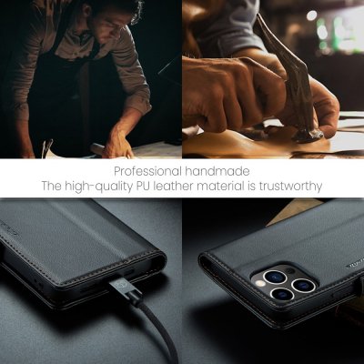 Köp CaseMe Slim Plånboksfodral RFID-skydd iPhone 15 Pro Svart Online