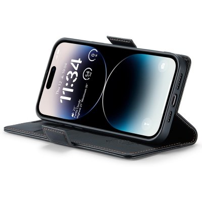 Köp CaseMe Slim Plånboksfodral RFID-skydd iPhone 15 Pro Svart Online