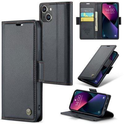 Köp CaseMe Slim Plånboksfodral RFID-skydd iPhone 15 Svart Online
