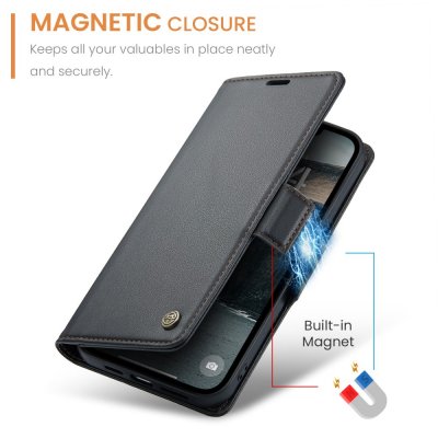Plånboksfodral RFID-skydd iPhone 17e Svart