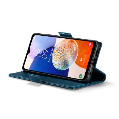 Köp CaseMe Slim Plånboksfodral RFID-skydd Samsung Galaxy A14 Blå Online