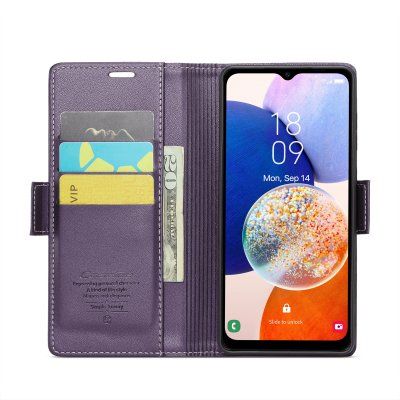 Köp CaseMe Slim Plånboksfodral RFID-skydd Samsung Galaxy A14 Lila Online