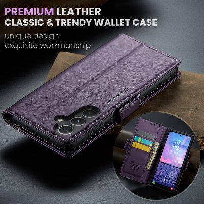 Köp CaseMe Slim Plånboksfodral RFID-skydd Samsung Galaxy A14 Lila Online