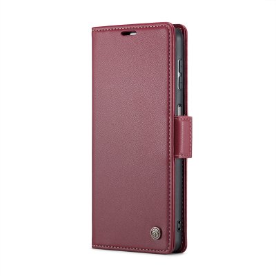 Köp CaseMe Slim Plånboksfodral RFID-skydd Samsung Galaxy A14 Röd Online