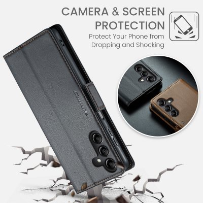Köp CaseMe Slim Plånboksfodral RFID-skydd Samsung Galaxy A14 Svart Online