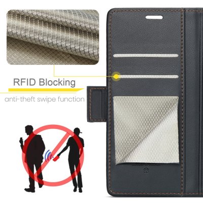 Köp CaseMe Slim Plånboksfodral RFID-skydd Samsung Galaxy S24 Plus Svart Online