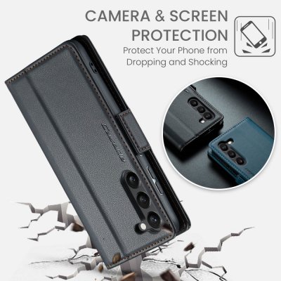 Köp CaseMe Slim Plånboksfodral RFID-skydd Samsung Galaxy S24 Plus Svart Online