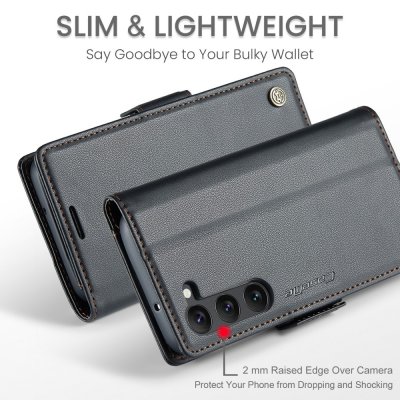 Köp CaseMe Slim Plånboksfodral RFID-skydd Samsung Galaxy S24 Svart Online