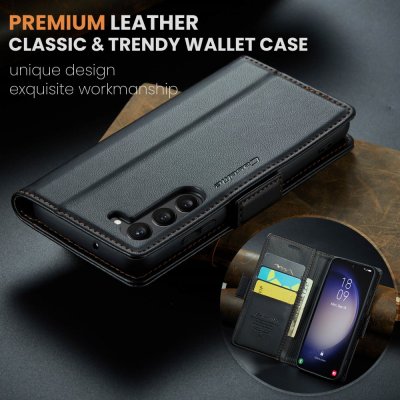 Köp CaseMe Slim Plånboksfodral RFID-skydd Samsung Galaxy S24 Svart Online
