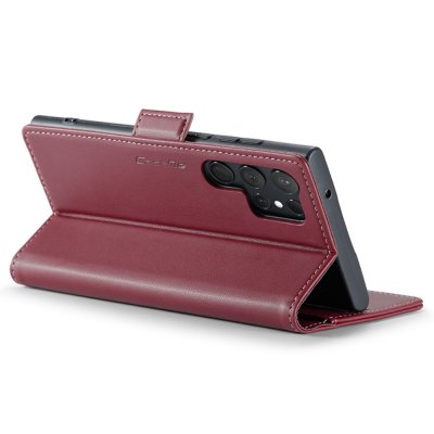 Köp CaseMe Slim Plånboksfodral RFID-skydd Samsung Galaxy S24 Ultra Röd Online