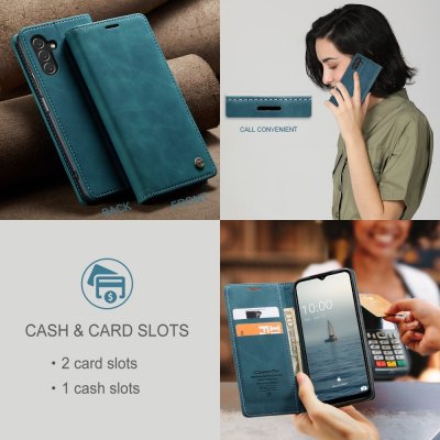 Köp CaseMe Slim Plånboksfodral Samsung Galaxy A34 Blå Online