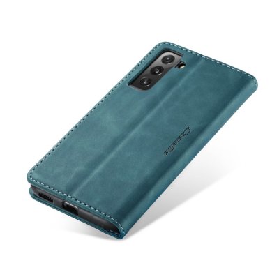 CaseMe Slim Plånboksfodral Samsung Galaxy S22 Blå - Techhuset.se
