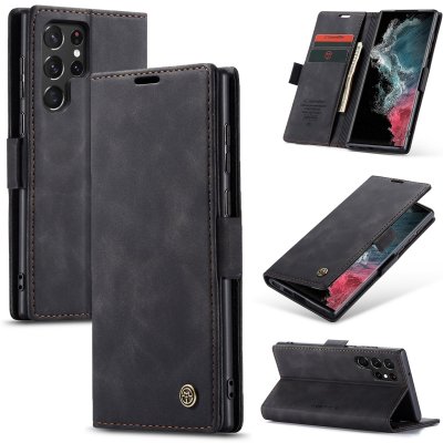 Köp CaseMe Slim Plånboksfodral Samsung Galaxy S22 Ultra Svart Online
