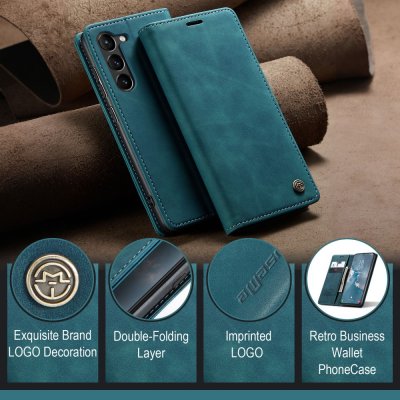 Köp CaseMe Slim Plånboksfodral Samsung Galaxy S24 Plus Blå Online