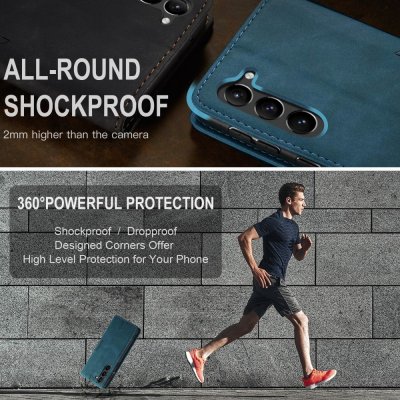 Köp CaseMe Slim Plånboksfodral Samsung Galaxy S24 Plus Blå Online