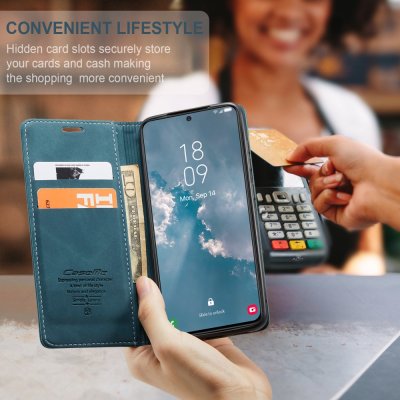 Köp CaseMe Slim Plånboksfodral Samsung Galaxy S24 Plus Blå Online
