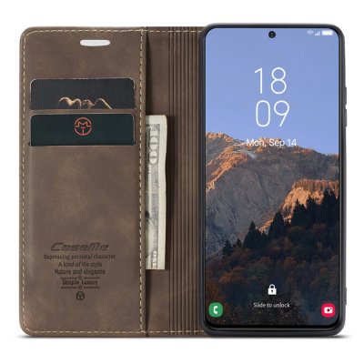 Köp CaseMe Slim Plånboksfodral Samsung Galaxy S24 Plus Brun Online