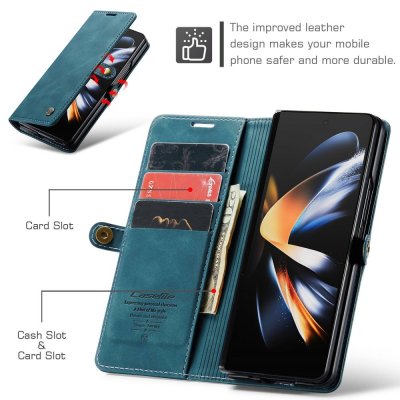 Köp CaseMe Slim Plånboksfodral Samsung Galaxy Z Fold 4 Blå online