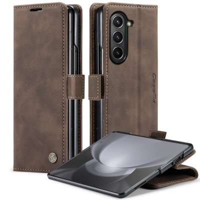 Köp CaseMe Slim Plånboksfodral Samsung Galaxy Z Fold 5 Brun Online