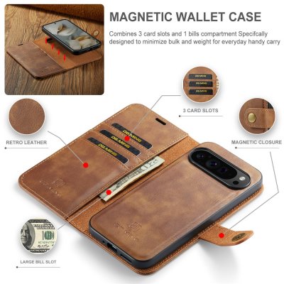 Magnet Wallet Google Pixel 10 Pro XL ljusbrun
