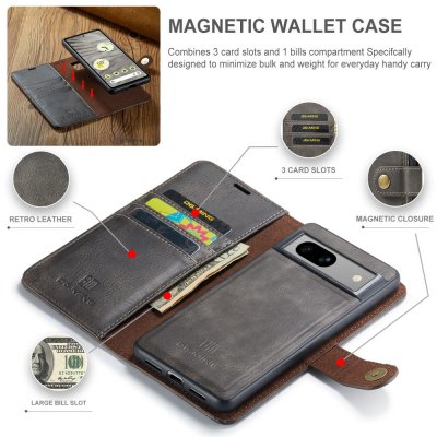 Magnet Wallet Google Pixel 7a Brun