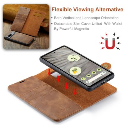 Magnet Wallet Google Pixel 7a Ljusbrun