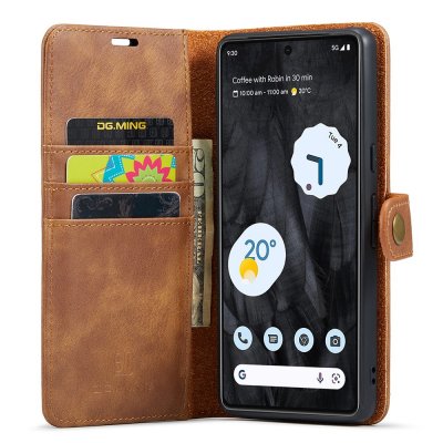 Magnet Wallet Google Pixel 8 Pro Ljusbrun
