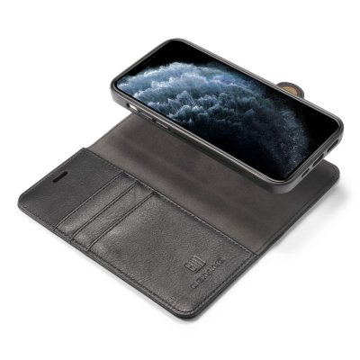 DG.MING 2-in-1 Magnet Wallet iPhone 12 Mini Black - Techhuset.se