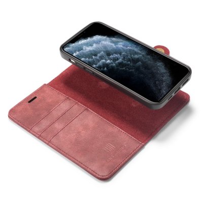 DG.MING 2-in-1 Magnet Wallet iPhone 12 Mini Red - Techhuset.se