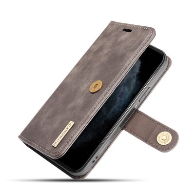 DG.MING 2-in-1 Magnet Wallet iPhone 13 Pro Brown - Techhuset.se