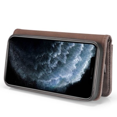 DG.MING 2-in-1 Magnet Wallet iPhone 13 Pro Brown - Techhuset.se
