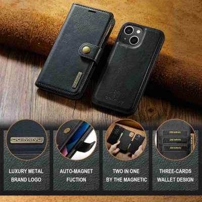 Köp DG.MING 2-in-1 Magnet Wallet iPhone 14 Black Online