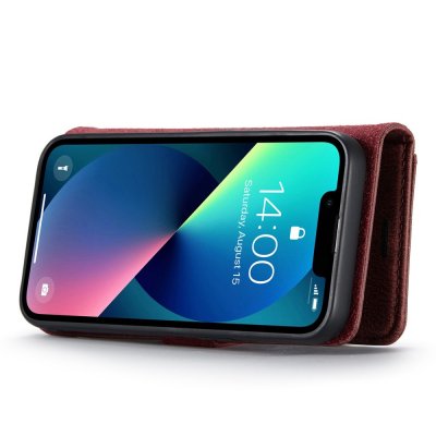 Köp DG.MING 2-in-1 Magnet Wallet iPhone 14 Max Red Online