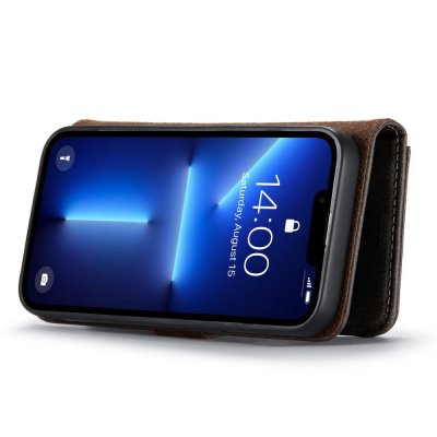 Köp DG.MING 2-in-1 Magnet Wallet iPhone 14 Pro Max Brown Online
