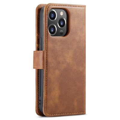 Köp DG.MING 2-in-1 Magnet Wallet iPhone 15 Pro Cognac Online