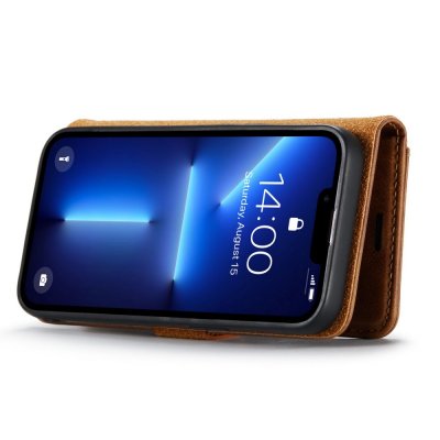 Köp DG.MING 2-in-1 Magnet Wallet iPhone 15 Pro Cognac Online
