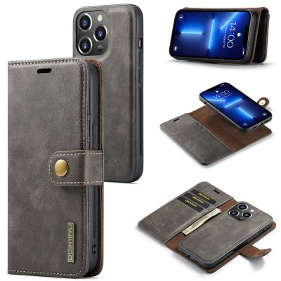 Köp DG.MING 2-in-1 Magnet Wallet iPhone 15 Pro Max Brown Online